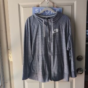 Nike Heathered Gray Full-Zip Hoodie
